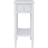 Seaboard End Table in White Finish Wood